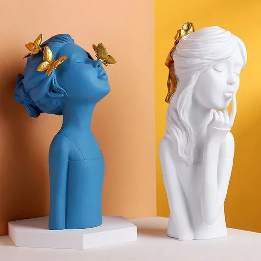 Sculptures en résine de filles modernes