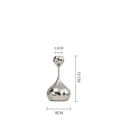 Stainless Steel Metal Candlestick Holder Romantic Table Decoration
