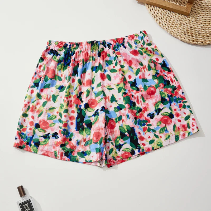 Viscora Floral Check Shorts