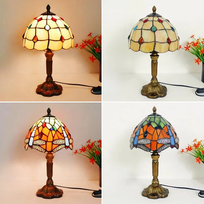 Vintage Stained Glass Desk Lamp