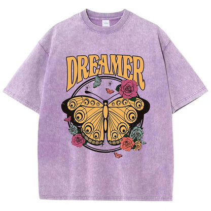 T-shirt graphique vintage Butterfly Dreamer