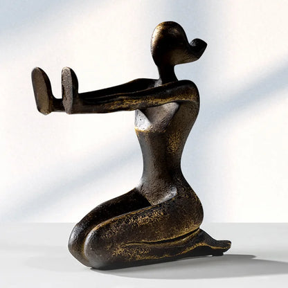 Modern Thinker Girl Statue - Abstract Character Home Decor bookend Figurine Home Decoration Accessories Living Room resin sculpture home decor Sculpture