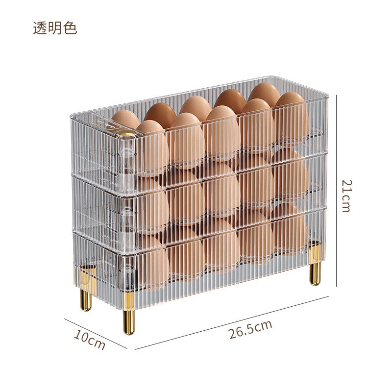 Clear Rotating Egg Storage Container