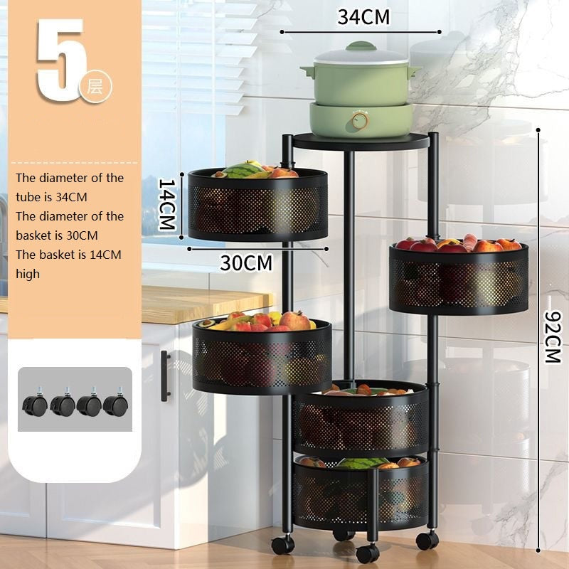 Multi-Layer Rotating Storage Rack