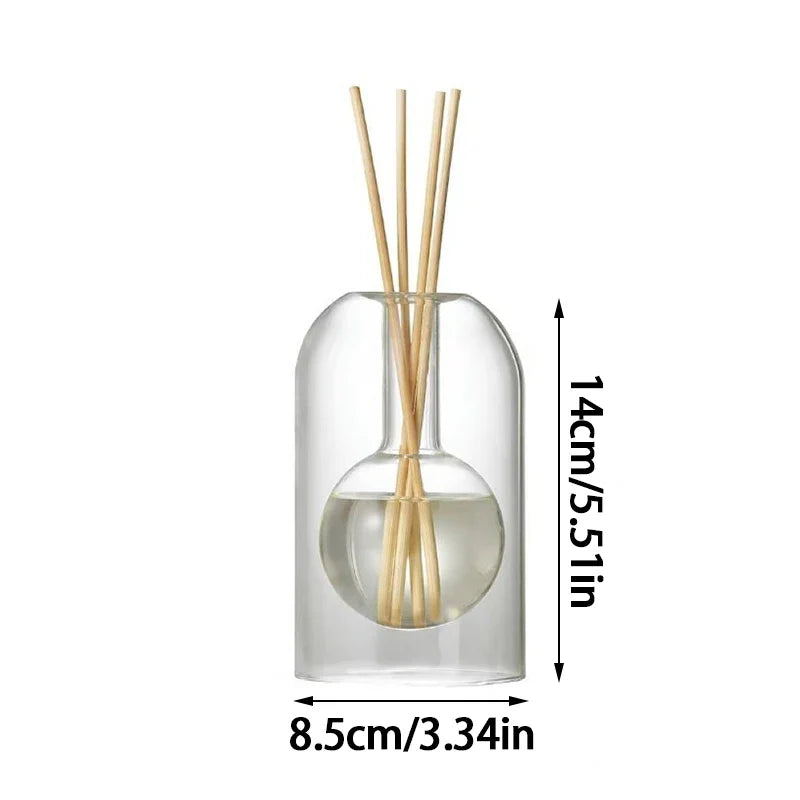 Transparent Glass Aromatherapy Diffuser Bottle