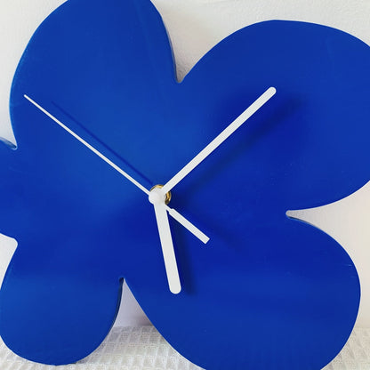 Blue Flower Wall Clock