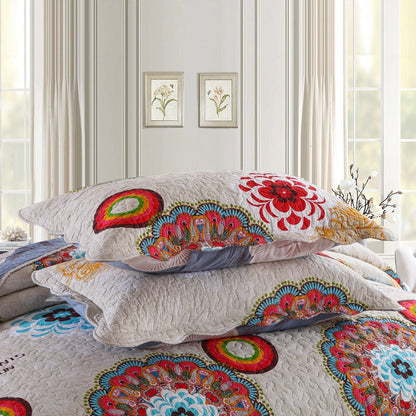 Ruby Quilted Bedspread Set