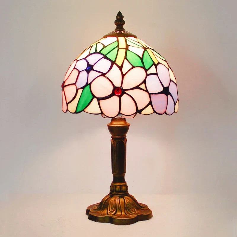 Vintage Stained Glass Desk Lamp