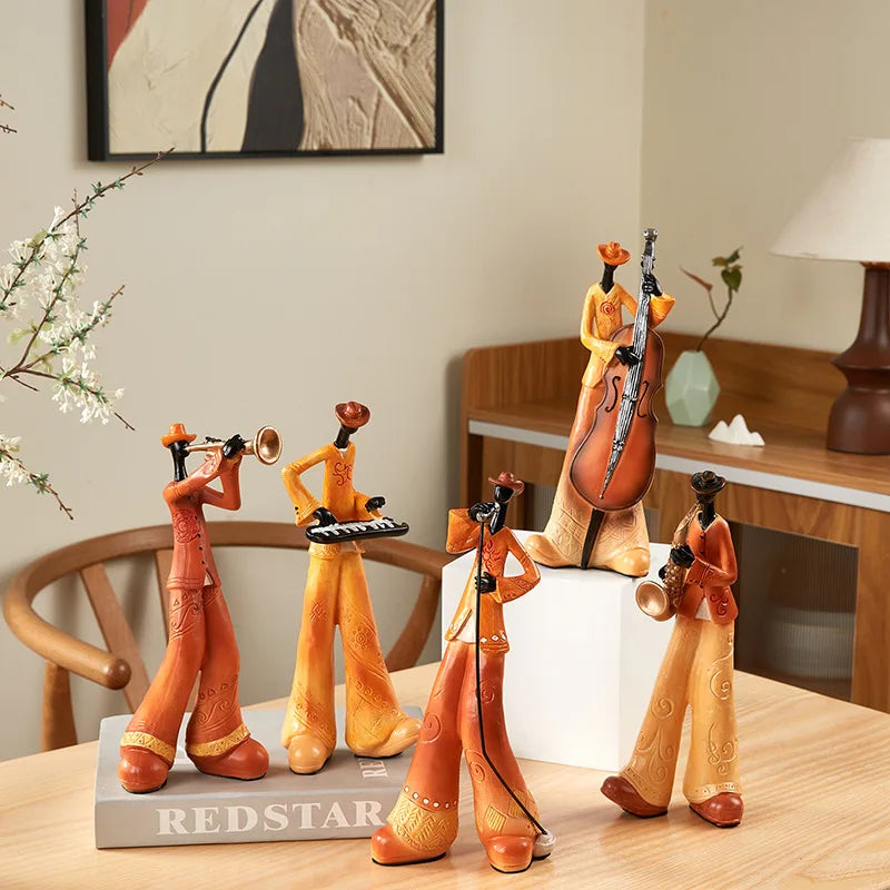 Musical Instrument Band Decor - Resin Living Room Sculpture Figurine Living Room Music music lover gift resin sculpture home decor Sculpture