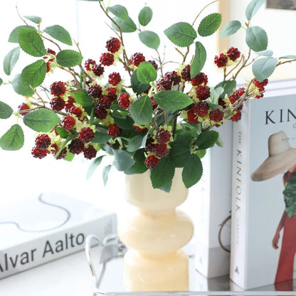 Artificial Raspberry Branch with Leaves