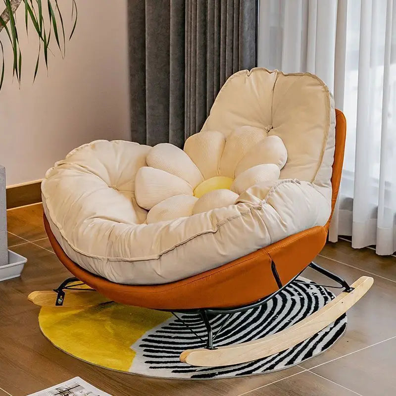 Silla mecedora Lazy Eggshell