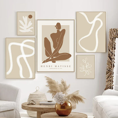 Boho Abstrac Line Wall Art