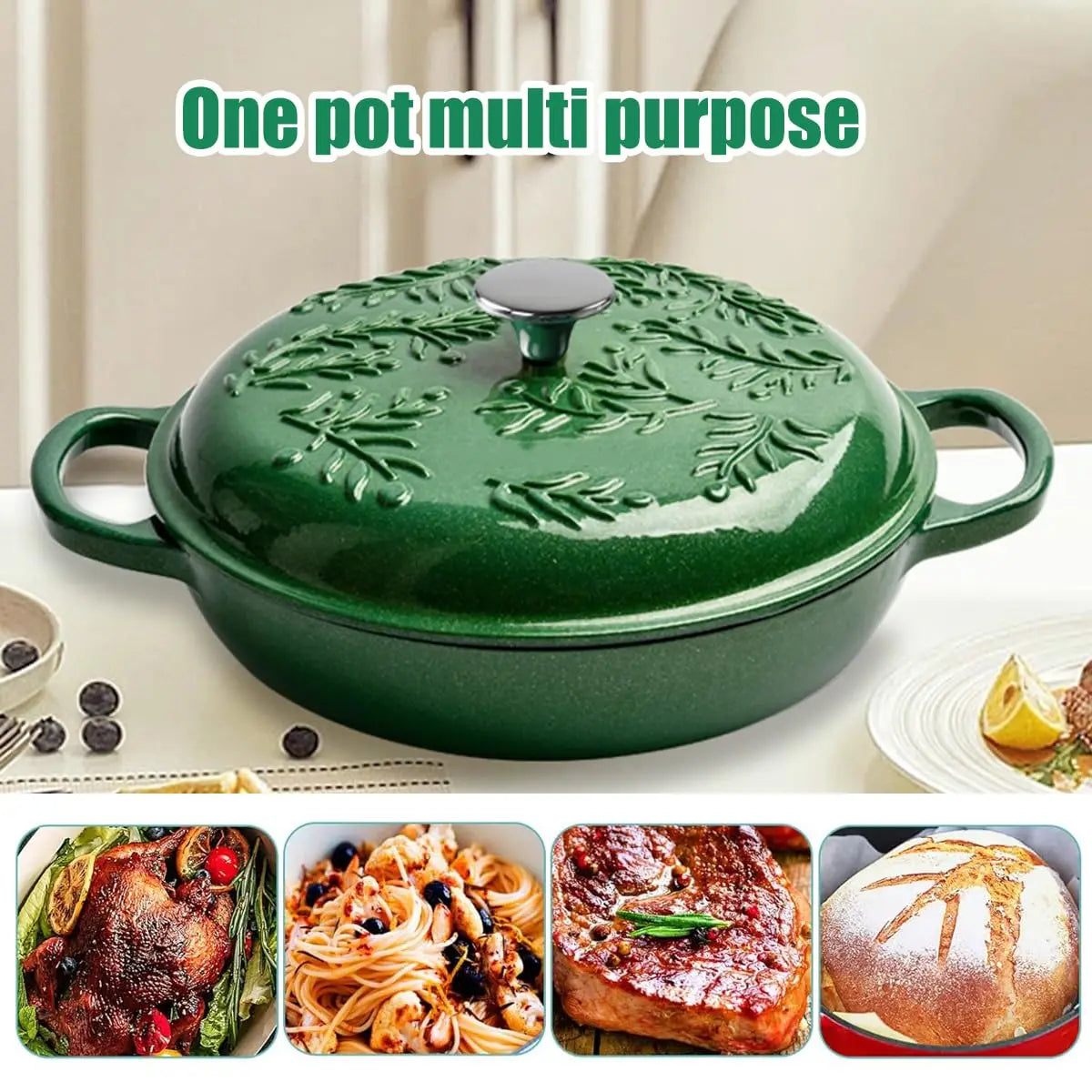 AuraDutch™ Enameled Cast Iron Dutch Oven