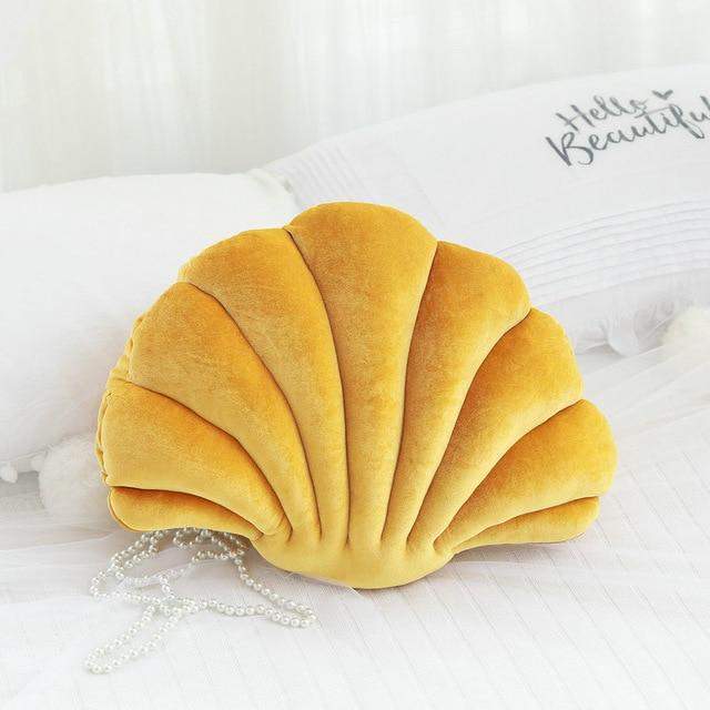 Sea Shell Stuffed Velvet Pillows