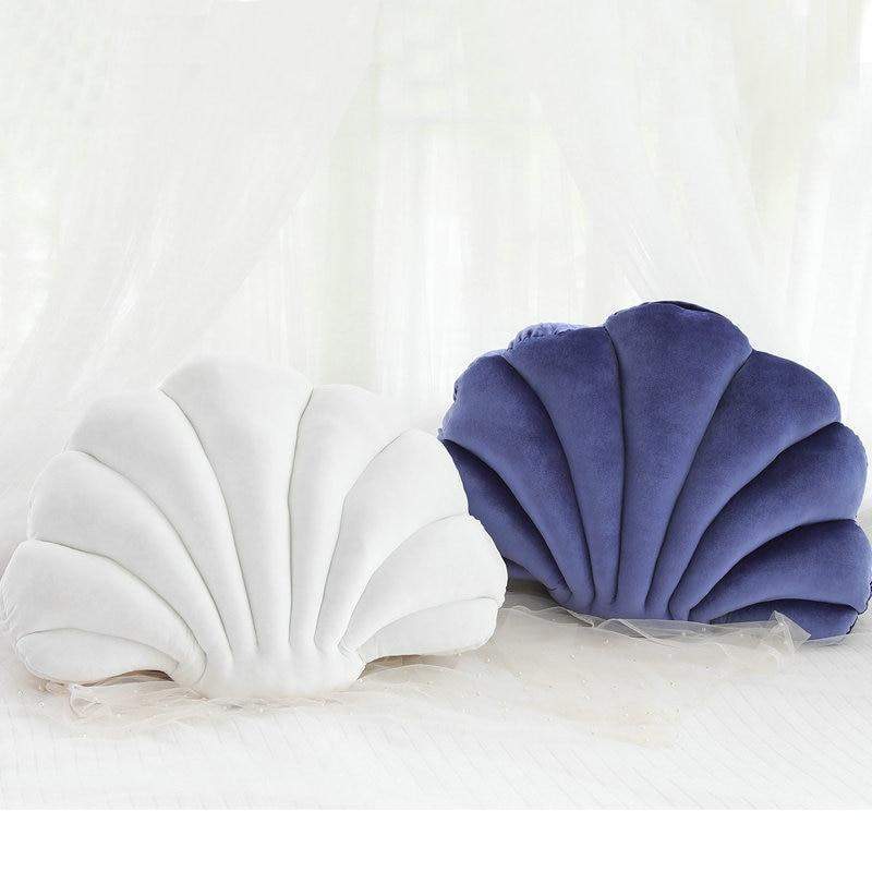 Sea Shell Stuffed Velvet Pillows