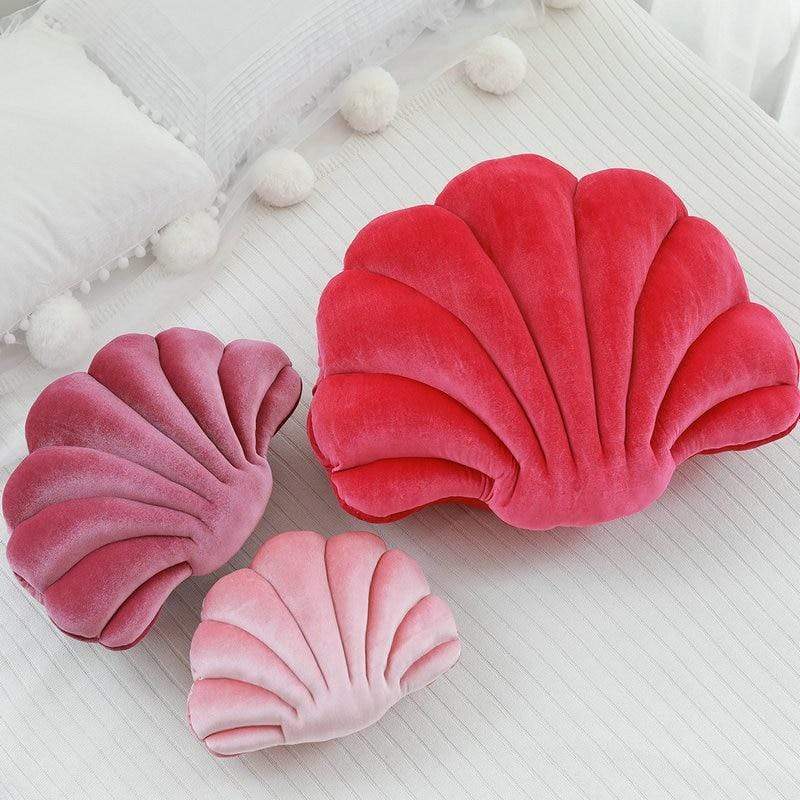 Sea Shell Stuffed Velvet Pillows