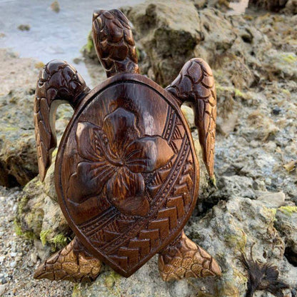 Sea Turtle Wood Figuirine