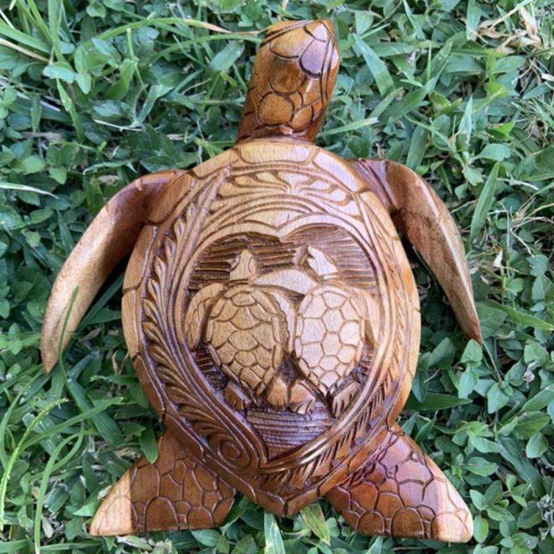 Sea Turtle Wood Figuirine