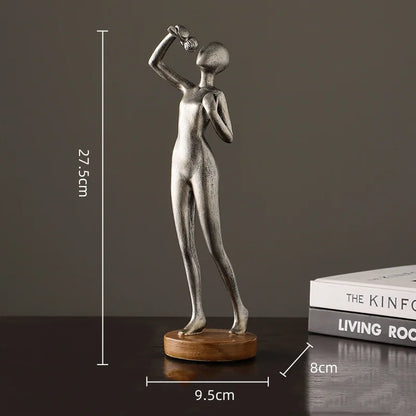 Abstract Musician Figurines - Resin Cello & Guitar Sculptures abstract musician figurine artistic home accessories cellist sculpture ornament Figurine guitarist figurine Lamp music lover gift resin sculpture home decor Sculpture
