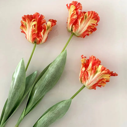 Fleur artificielle de branche de tulipe de perroquet