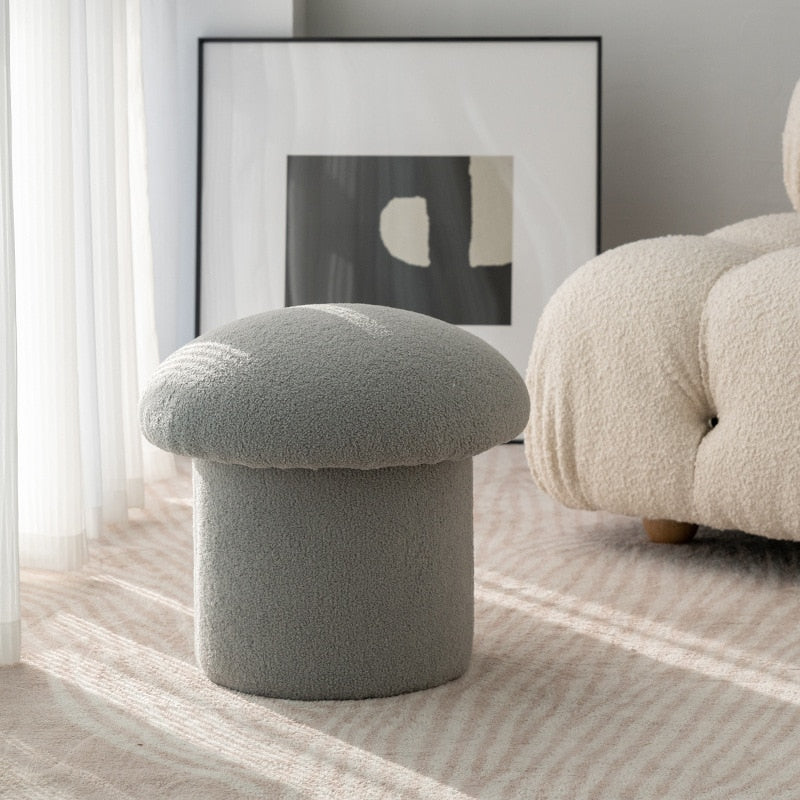 Mushroom Velvet Stool