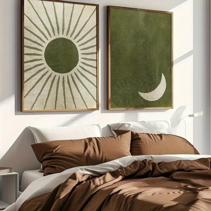 Boho Eclipse Canvas Wall Art