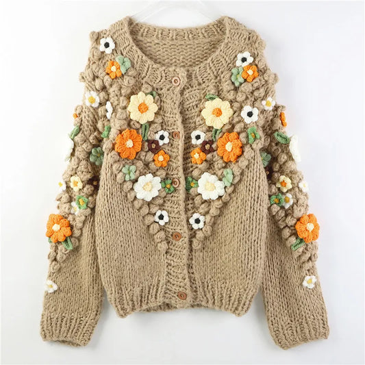 Embroidered Floral Garden Sweater