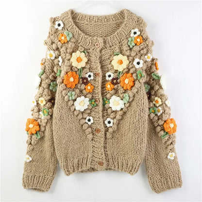 Embroidered Floral Garden Sweater