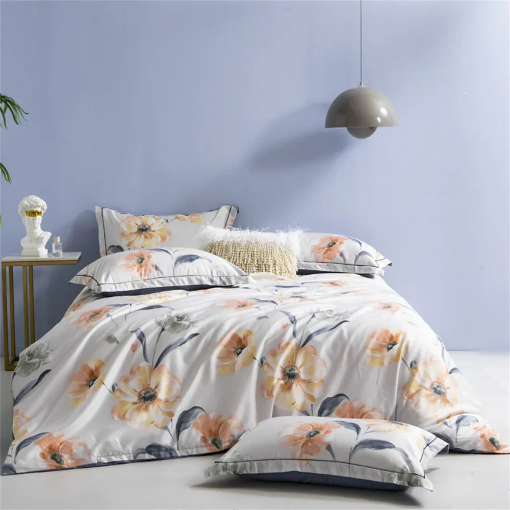 Indigo Egyptian Cotton Duvet Cover Set