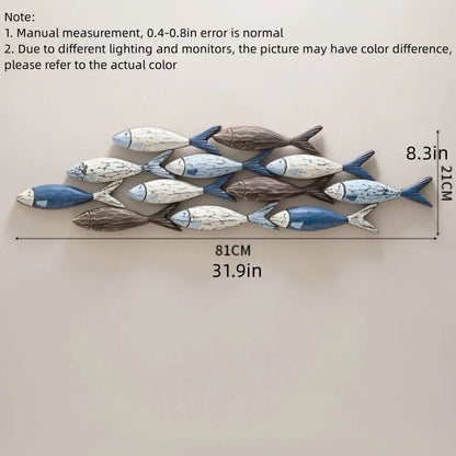 Handcrafted Wooden Fish Wall Art