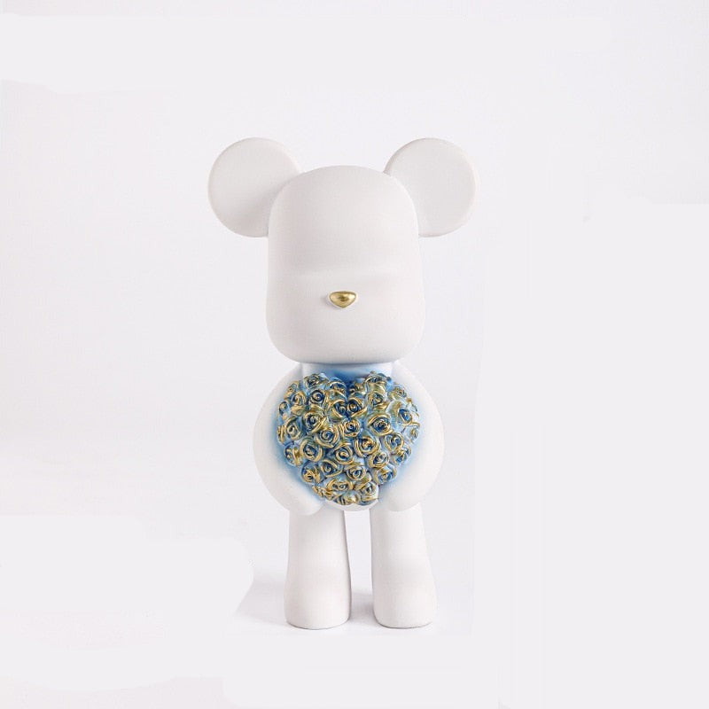 Nordic Rose Bear Figurine