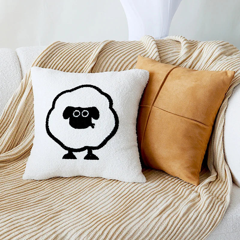 Cartoon Sheep Pillow Cover