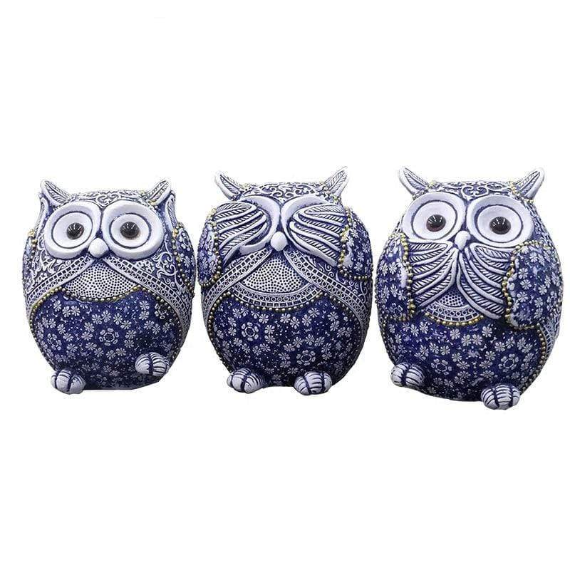 See, Hear Speak No Evil Owl Figurines