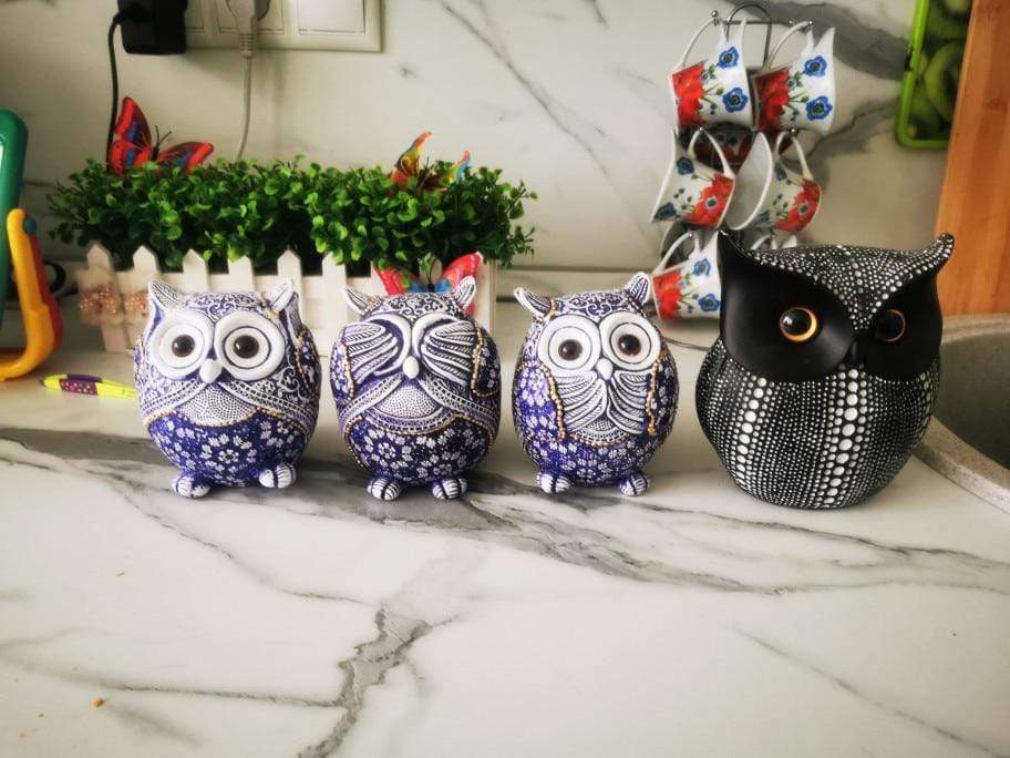 See, Hear Speak No Evil Owl Figurines