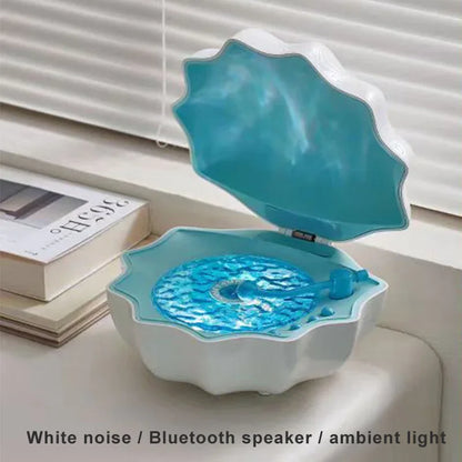 Shell Bluetooth Speaker with 7-Color Aurora Light and White Noise