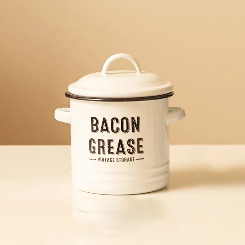 Pots de stockage de graisse de bacon