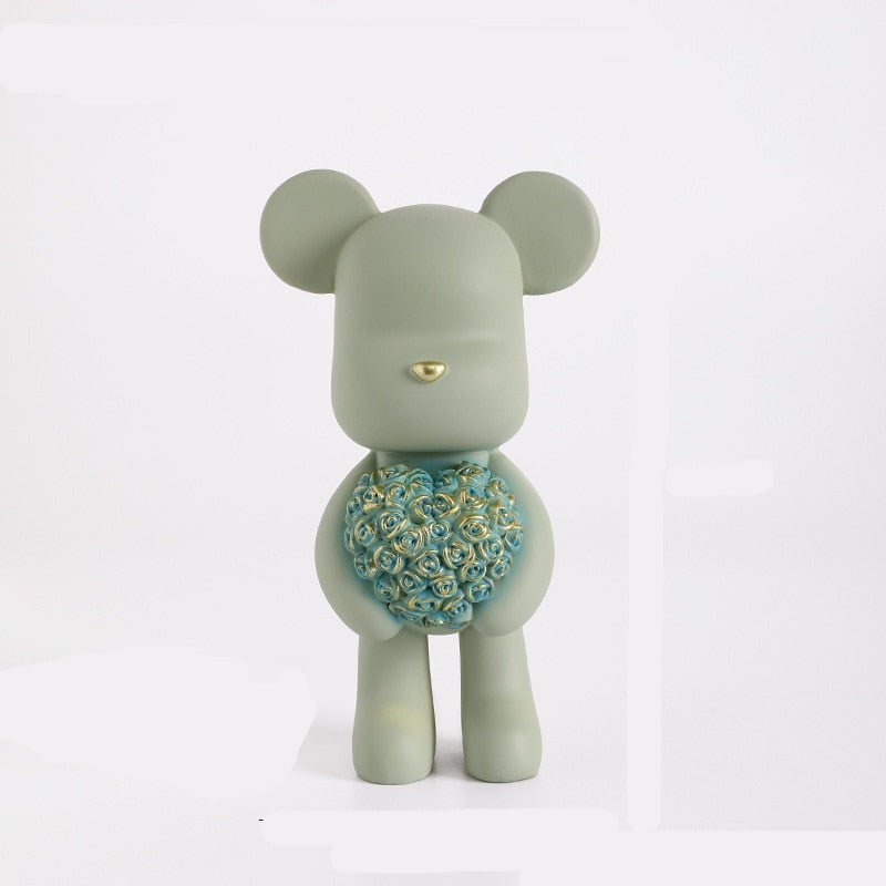 Nordic Rose Bear Figurine