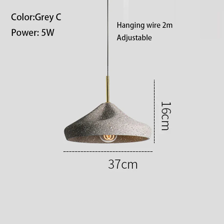 Lampe à suspension LED en ciment