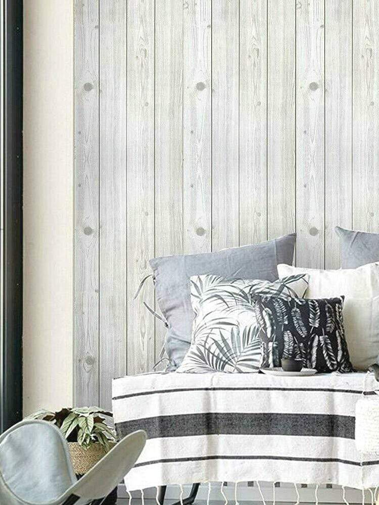 Self Adhesive Gray Wood Wallpaper Wallpapers