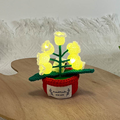 Hand-Knitted Lily Of The Valley Desk Lamp