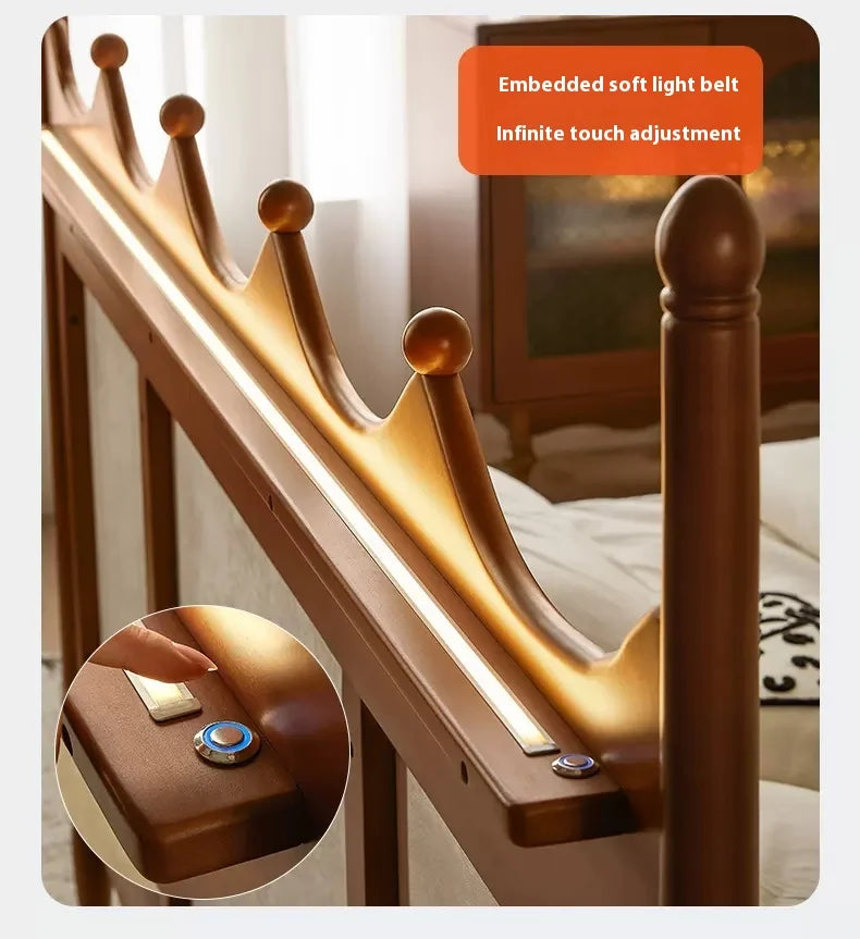 CrownRest™ Solid Wood Bed