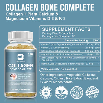 Collagen Bone Capsules with Plant Calcium & Magnesium