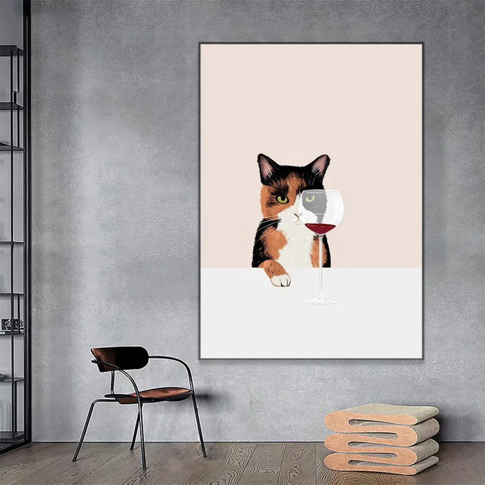 Wine Connoisseur Cat Canvas Art