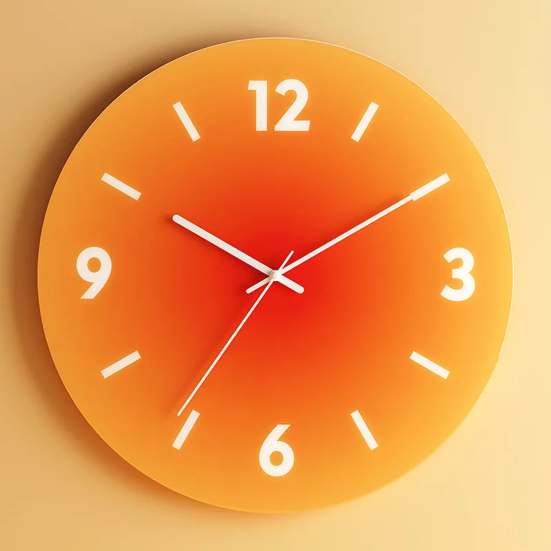 Sunset Gradient Glass Wall Clock