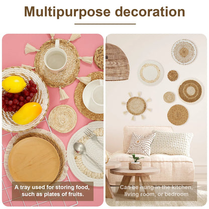 WovenHaven – Rustic Farmhouse Basket Wall Set (7pcs)