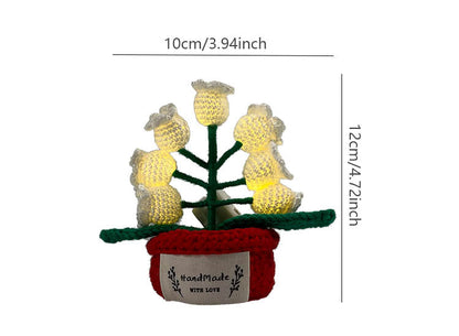 Hand-Knitted Lily Of The Valley Desk Lamp