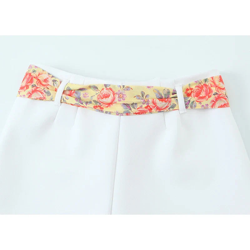 SILKROYA Scarf Belt Shorts