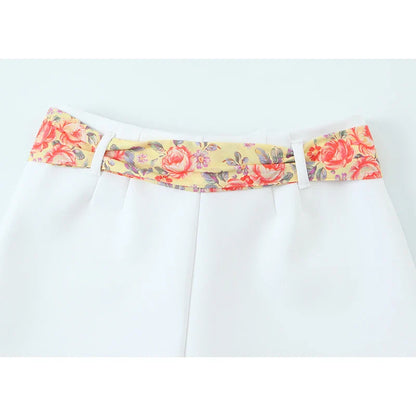 SILKROYA Scarf Belt Shorts