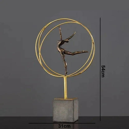 Modern Creative Resin Gymnast Sculpture