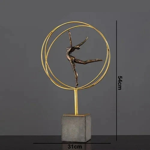 Modern Creative Resin Gymnast Sculpture